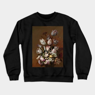 Floral Still Life by Hans Bollongier Crewneck Sweatshirt